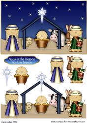 Little Town of Bethlehem Card Front with Step by Step