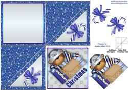 A Christmas Bear Diamond Fold Card