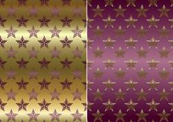 Christmas Flourish Stars in Dusky Pink and Gold Backgrounds
