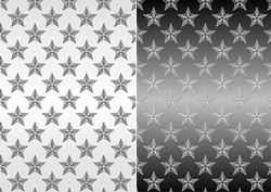 Christmas Flourish Stars in Black and White Backgrounds