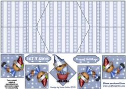 A Beary Merry Christmas Double Diamond Fold Card