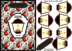 3D Christmas Lantern Dangler Card
