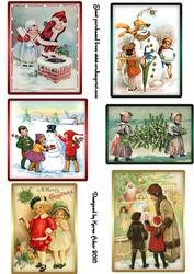 Vintage Christmas Children Toppers
