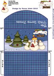 Snowmen Blessings Money and Gift Voucher Wallet