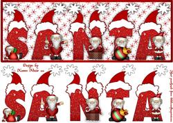 Santa Hats Large Dl Card Front and Step by Step