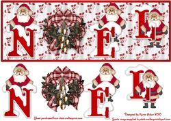 Santa's Noel Wreath Large Dl Card with Step by Step