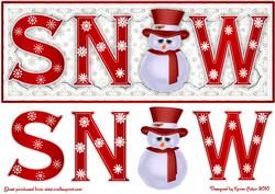 Snowman Snow Large Dl Card Front with Step by Step