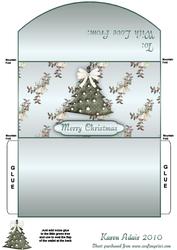 Christmas Tree in Green Money and Gift Voucher Wallet