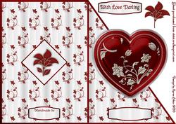 Valentine Heart 'n Flowers Quick Cut and Fold Card