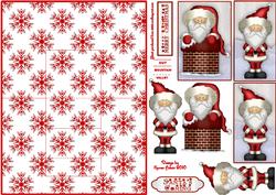 Santa's Coming Centre Stepper with Decoupage