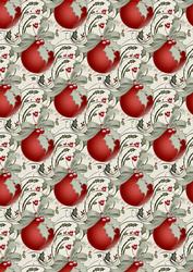 Christmas Red Baubles Background Paper