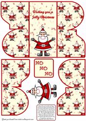 Jolly Santa Gatefold Card