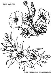 Floral Digital Stamps