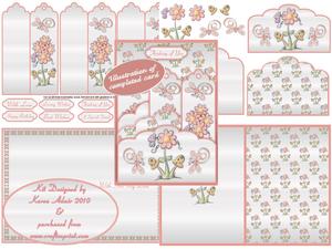 Daisy Splash Scallop Top Pocket Bookmarks Kit