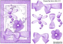 Dragonfly 'n Bloom in Lilac Step by Step Card Front