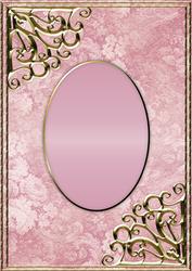 Textured Floral Card Front - Rose
