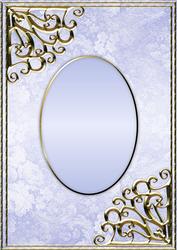 Textured Floral Card Front - Sky