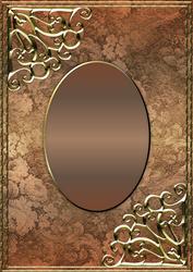 Textured Floral Card Front - Chocolate