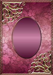 Textured Floral Card Front - Deep Rose