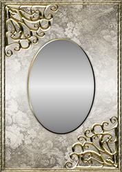Textured Floral Card Front - Silver Grey