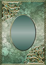Textured Floral Card Front - Green