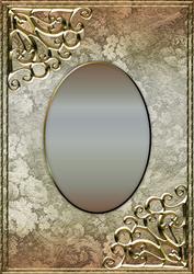 Textured Floral Card Front - Bronze