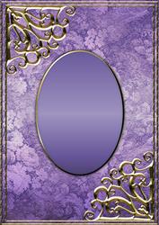 Textured Floral Card Front - Deep Purple