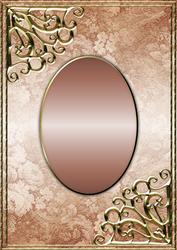 Textured Floral Card Front - Copper
