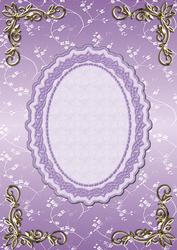 Blossoms Card Front in Lilac