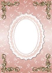 Blossoms Card Front in Peach
