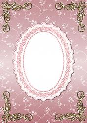 Blossoms Card Front in Rose