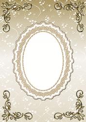 Blossoms Card Front in Beige