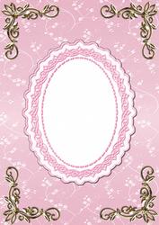 Blossoms Card Front in Pink