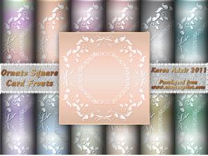 Ornate Large Square Card Fronts Pack
