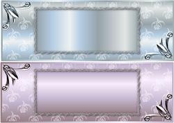 Floralia Large Dl Card Fronts - Ocean and Grape