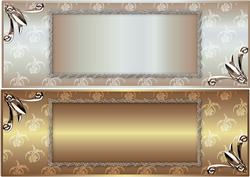 Floralia Large Dl Card Fronts - Arctic and Bronze