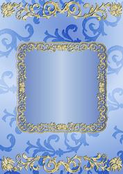 Gilding and Swirls in Blue