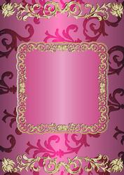 Gilding and Swirls in Deep Pink