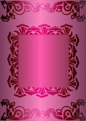 Art Deco Card Front in Cherry