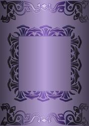 Art Deco Card Front in Lavender