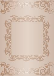 Art Deco Card Front in Beige
