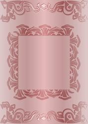 Art Deco Card Front in Rose