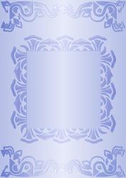 Art Deco Card Front in Blue