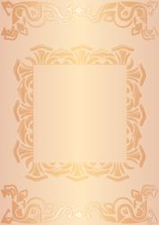 Art Deco Card Front in Peach