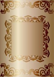 Art Deco Card Front in Coffee