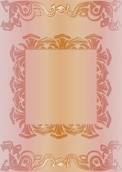 Art Deco Card Front in Sunrise