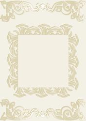 Art Deco Card Front in Ivory