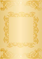 Art Deco Card Front in Tangerine