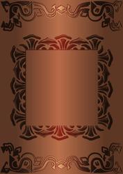 Art Deco Card Front in Chocolate