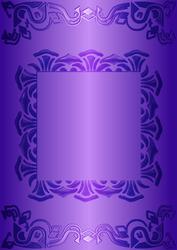 Art Deco Card Front in Purple